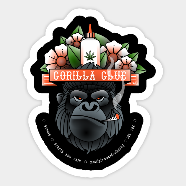 Gorilla Glue Gorilla Sticker TeePublic UK